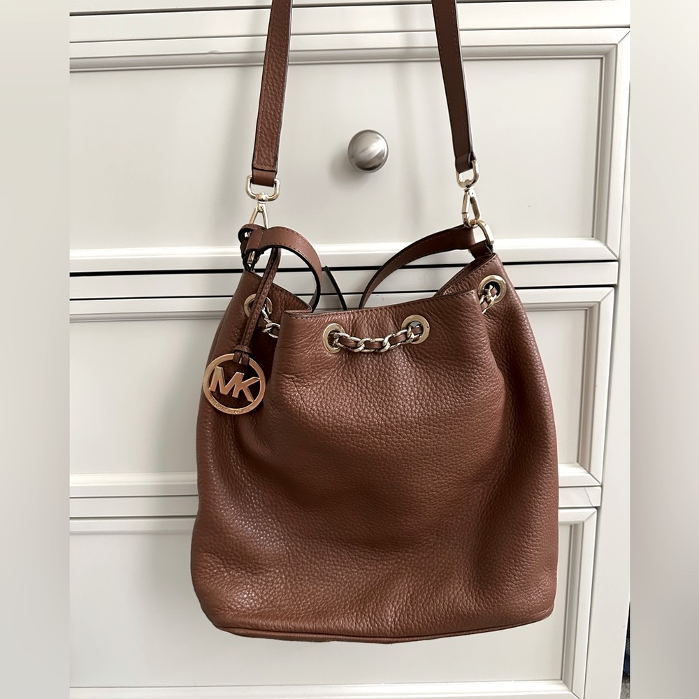 Michael Kors pebbled leather shoulder bag
